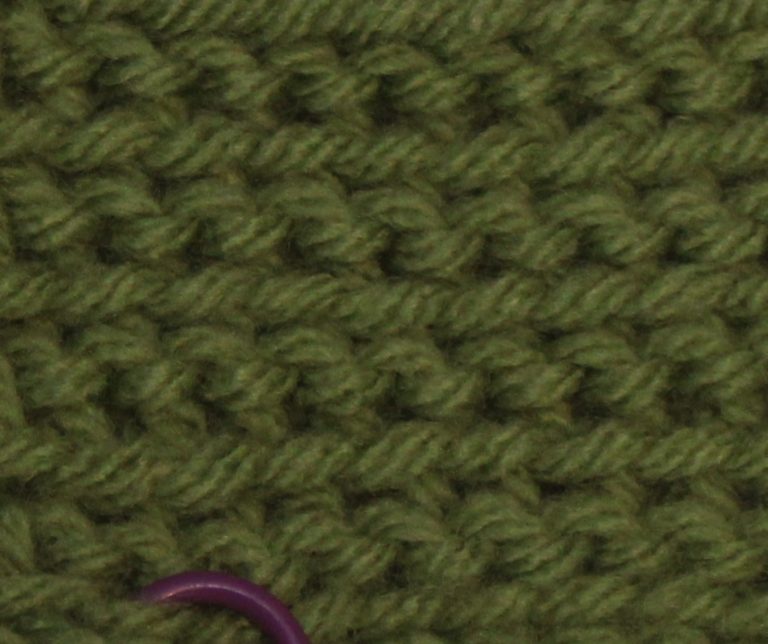 green crocheted swatch of the slip stitch